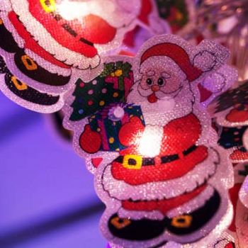 Figura Santa Claus con pino led modelo: WS-4086-S 