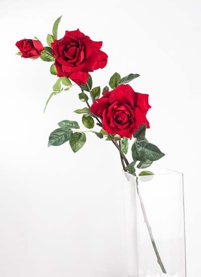 vara de rosa x3 modelo: A52005 rojo y rojo quemado 
