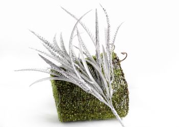 helechos modelo: M21102 oro, plata, verde y blanco 