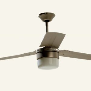 Mod: HC48L ventilador de techo industrial y decorativo con motor reversible 48"  5 velocidades con control a la pared color plata 