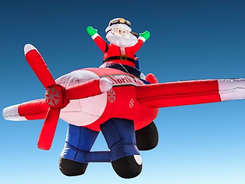 Santa Claus en avi&oacute;n 240 cms modelo: WS-201222
