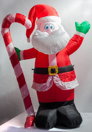 Santa Claus con bast&oacute;n de caramelo 120 cms modelo: WS-301326 