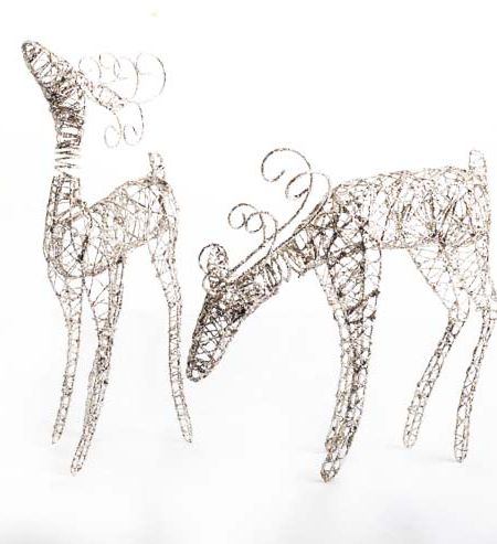 Figura de venado 13" modelos: M20201 y M20202 oro, plata, champagne y oro/rosa 