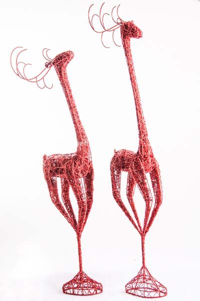 Figura de venado modelo: M08057 oro, plata, champagne y oro/rosa 
